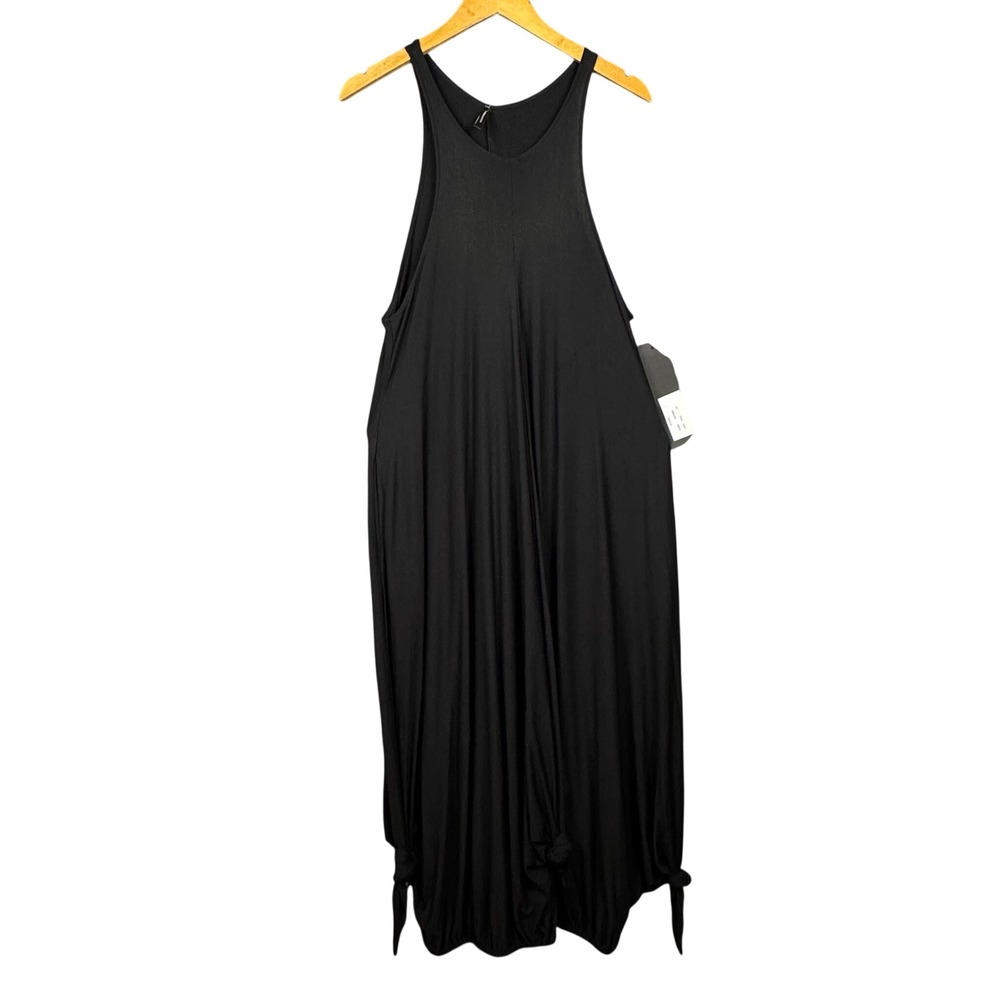 Kedem Sasson Dress Womens OS Black Lagenlook Avant Garde Bubble Hem Pockets NWT